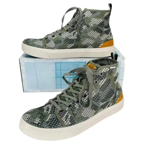 Toms Mens Sneaker 8M Trvl Lite Dusty Flecktarn Camo High Top - Picture 11 of 11